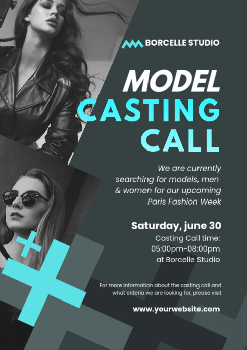 model casting call template | PosterMyWall
