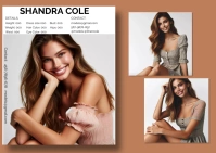 Model Comp Card A6 template