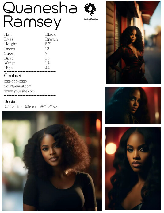 Model Comp Card Template (1) Volantino (US Letter)