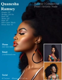 Model Comp Card Template Flyer (US Letter)