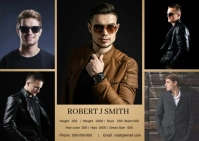 Model comp Card template Postcard