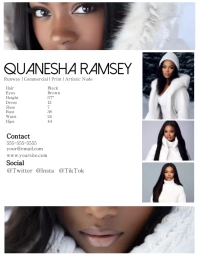 Model Comp Card Template Flyer (US-Letter)