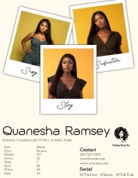 Model Comp Card Template Flyer (US-Letter)