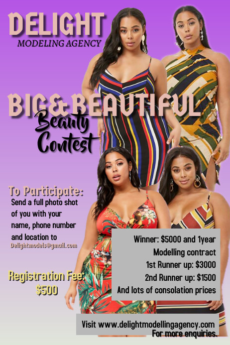 Model Contest Invitation Model contest flyer Template | PosterMyWall