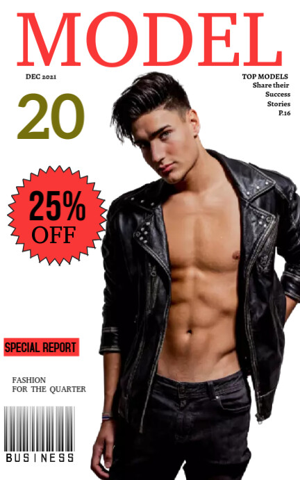 Model Magazine Template | PosterMyWall
