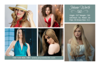 Modeling Comp Card Halv side bred template