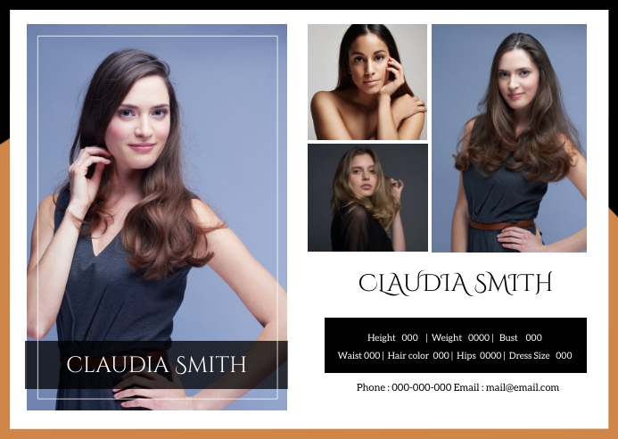 Modeling Comp card Template PosterMyWall Modeling Comp card Template PosterMyWall