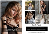 Modeling Comp card Postcard template