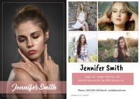 Modeling Comp card A6 template