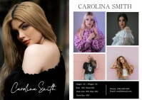 Modeling Comp Card Template Postcard