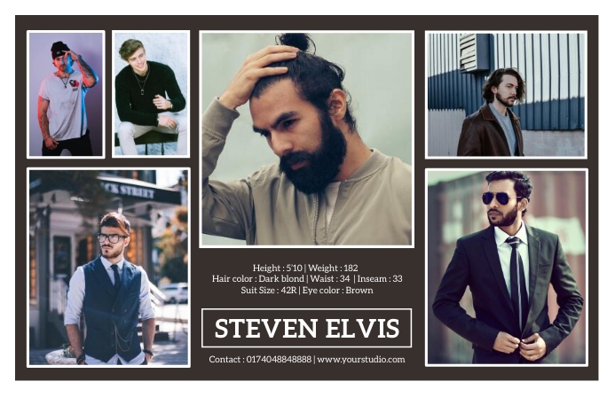 Modeling Comp Card Template PosterMyWall Modeling Comp Card Template PosterMyWall