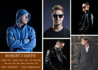 Modeling Comp Card Template Postcard