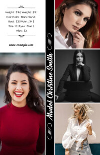 Modeling Comp card Template | PosterMyWall