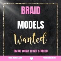 Models Wanted Flyer, Beauty Models Needed Fly Instagram Post template