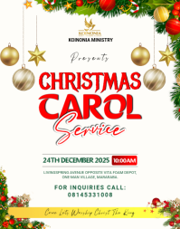 Moderm christmas carol service Affiche/Panneau mural template