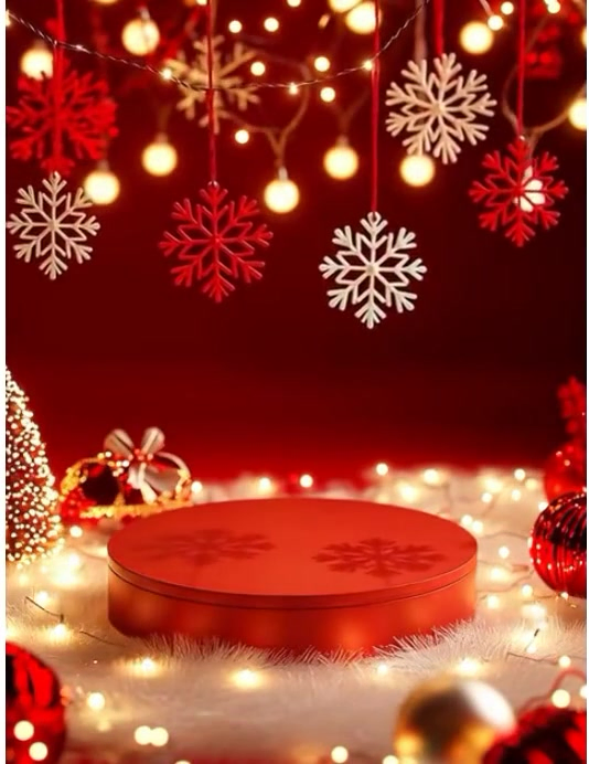 Modern & Minimal "christmas Podium Animated Background" Flyer (us Letter) template