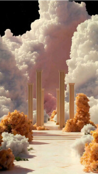 Modern & Minimal "heavenly Pathway To Glory" Digital Display (9:16) template
