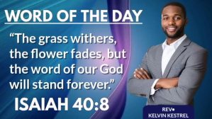 Modern & Minimal "word Of The Day – Inspiring Bible Verse Video" Digital Display (16:9) template