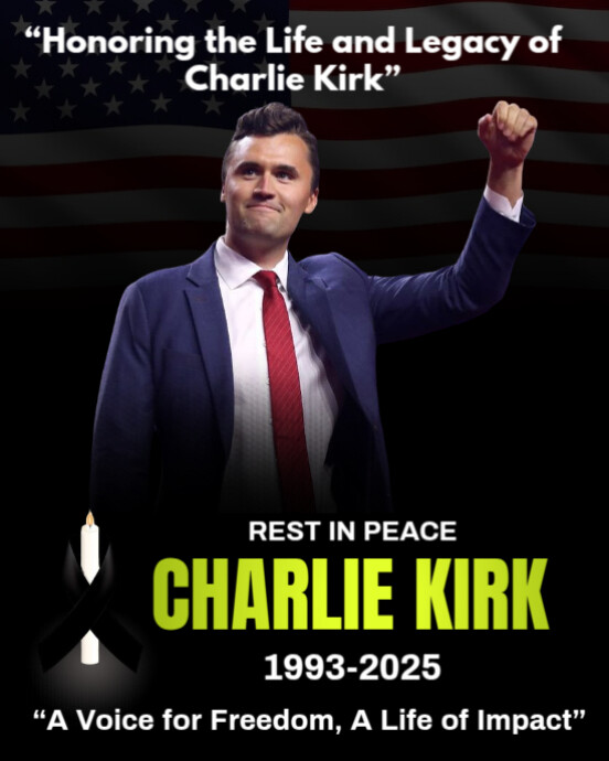 Modern & Minimal “charlie Kirk Memorial Tribute / In Loving Memory ...