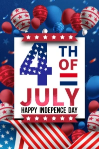 Modern & Minimal 4th Of July Pinterest Graphic template