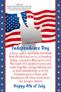 Modern & Minimal 4th Of July Prayer For Unity Pinterest Graphic template