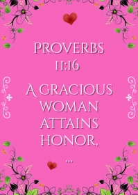 Modern & Minimal A Gracious Woman Attains Honor A6 template