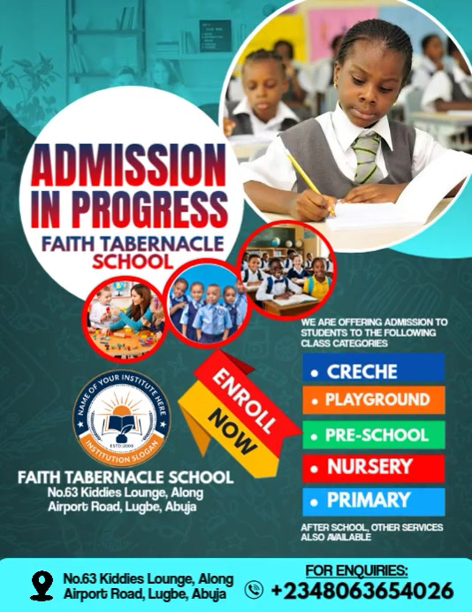 Modern & Minimal Admission Open Flyer (us Letter) template