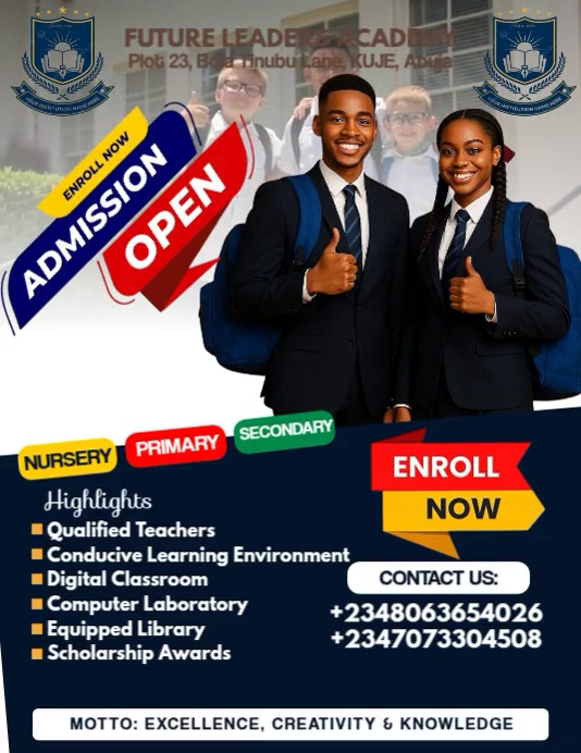 Modern & Minimal Admission Open Flyer (us Letter) template