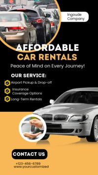 Modern & Minimal Affordable Car Rentals Instagram Story template