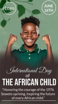 Cokelat international day of the African child Digitalt display Template