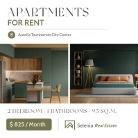 Modern & Minimal Apartments For Rent Advertising Modern Minimal Template Design  Instagram Post