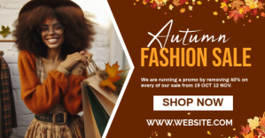 Красный Modern & Minimal Autumn Fashion Sale Facebook Ad Annuncio Facebook Template