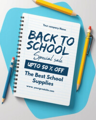 Modern & Minimal Back To School  Instagram Portrait template