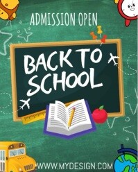 Modern & Minimal Back To School Instagram Portrait template
