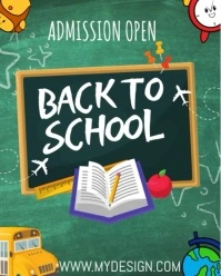 Modern & Minimal Back To School Instagram Portrait template