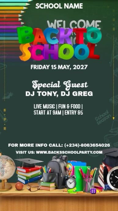 Modern & Minimal Back To School Template Instagram Story