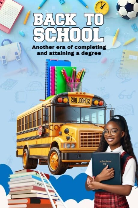 Modern & Minimal Back To School Template Poster