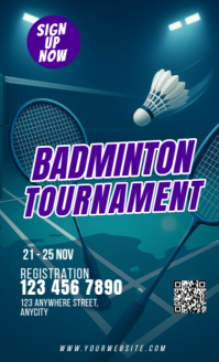 Modern & Minimal Badminton Tournament Legal As Oficio US template