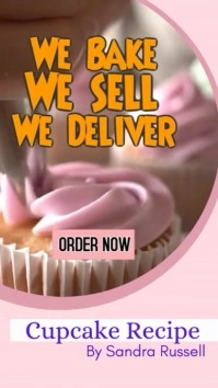 Modern & Minimal Bake Sales Template Instagram Reel