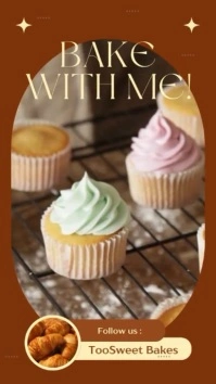 Modern & Minimal Bake Sales Template Instagram Reel