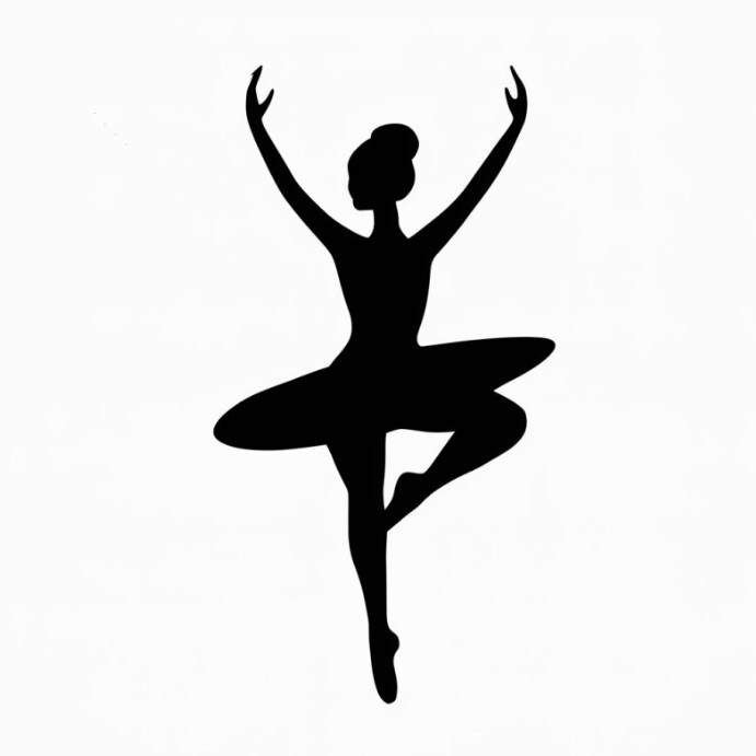 Modern & Minimal Ballet Dancer Ballerina  Instagram Post Instagram-Beitrag template