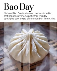 Modern & Minimal Bao Day Instagram Portrait template