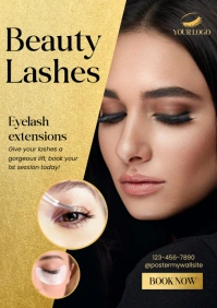 Modern & Minimal Beauty Lashes A4 template
