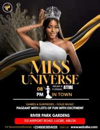 Modern & Minimal Beauty Pageant Flyer (us Letter) template