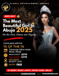 Modern & Minimal Beauty Pageant Flyer (us Letter) template