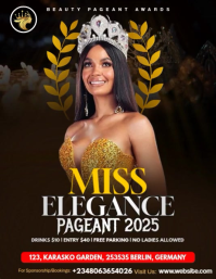 Modern & Minimal Beauty Pageant Flyer (us Letter) template
