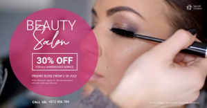 Modern & Minimal Beauty Parlor Ad Template Facebook Shared Image