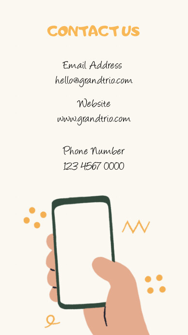 Modern & Minimal Beige Simple Contact Us Inst Instagram Story template