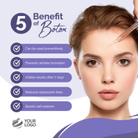 Modern & Minimal Benefit Of Botox Facebook Instagram Post template