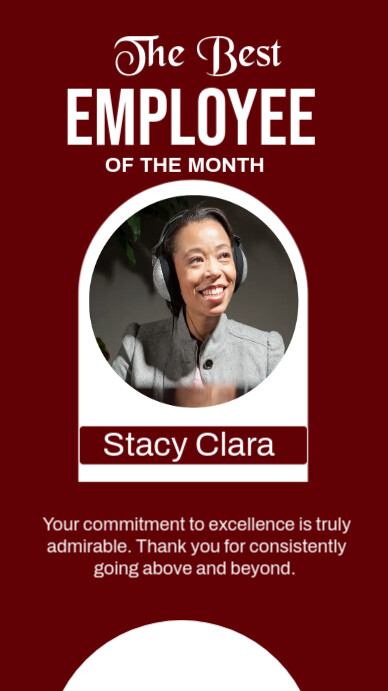 Modern & Minimal Best Employee Of The Month Instagram Story Indaba yaku-Instagram template